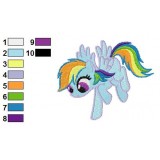 Sweet Rainbow Dash My Little Pony Embroidery Design